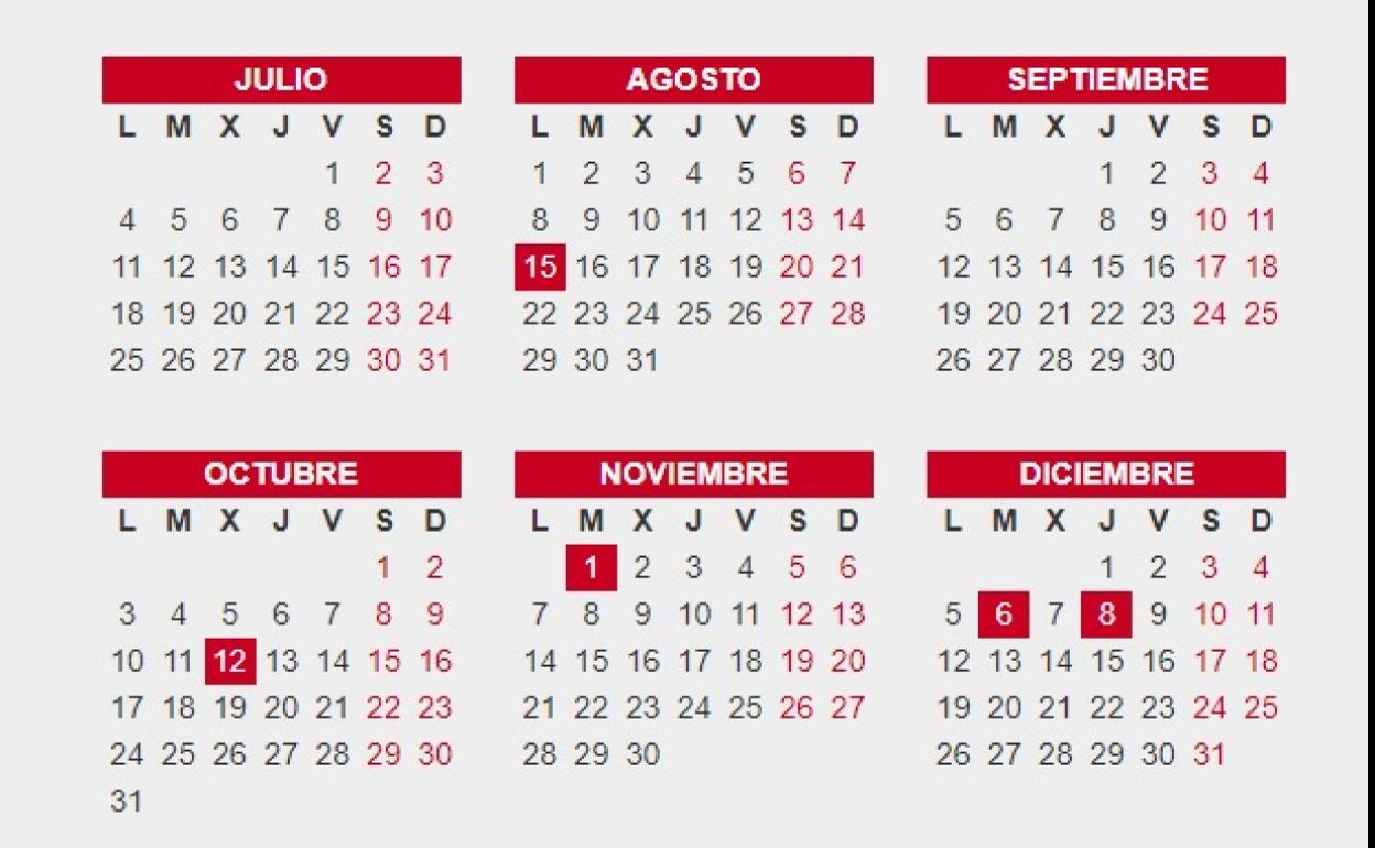 Calendario laboral ¿en qué provincias es festivo el 25 de julio? Ideal
